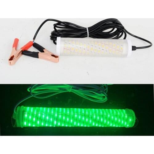 12V 20W LED Green Underwater Submersible Fishing Light Boat Squid Fish Lamp Waterproof