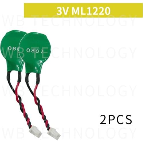 2 PCS/for NEW Varta ML1220 ML1220 3V RECHARGEABLE 2 PIN BIOS BACKUP CMOS RTC BATTERY Free shipping