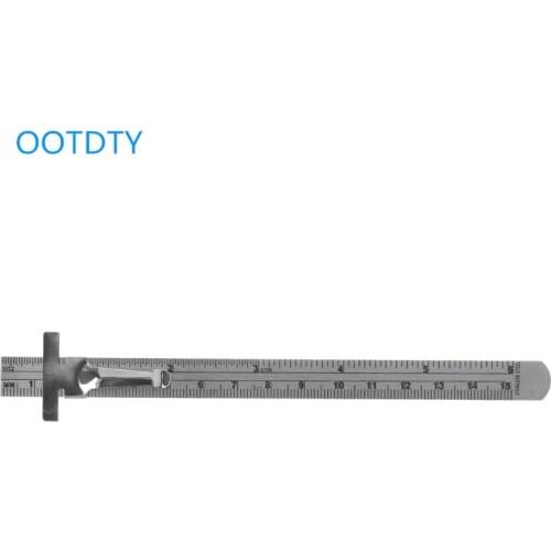 6" Stainless Steel Pocket Rule Handy Ruler with inch 1/32” mm/metric Graduations