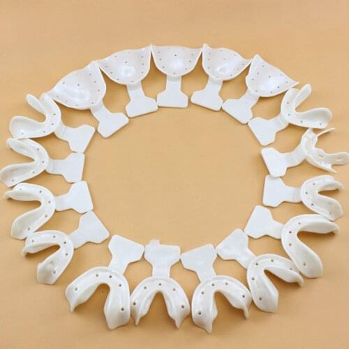Free Shipping 17Pcs/Set Dental Impression Trays Autoclavable Teeth Holder Edentulous Jaws Impression Trays Dentist Tools lab