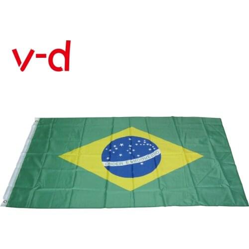 Free shipping xvggdg New 3x5 Feet Large Brazilian Flag Polyester the Brazil National flag Banner