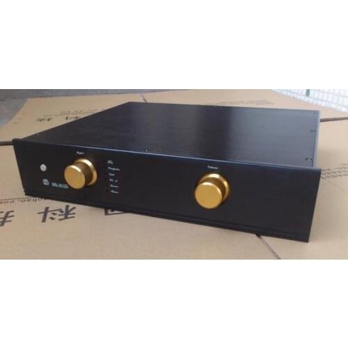DIY AMP case 430*90*360mm Black All aluminum amplifier chassis /DIY Pre-amplifier case / can Install MBL6010 circuit amp board