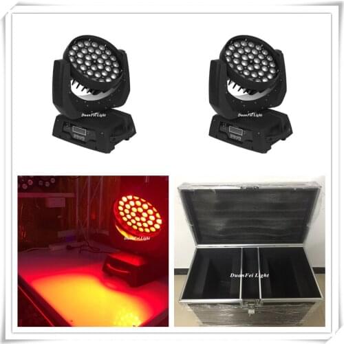 Flightcase) 4PCS/Lot Party Lights Dmx Dj China Zoom Wash Led Moving Head Rgbwa 36x15w