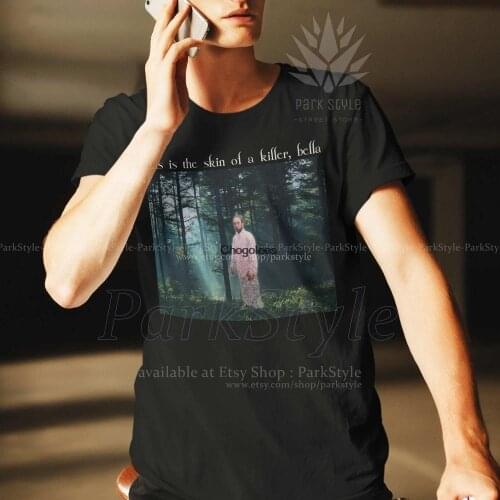 Robert Pattinson meme shirt funny tracksuit tee this is the skin of a killer bella nc t shirt