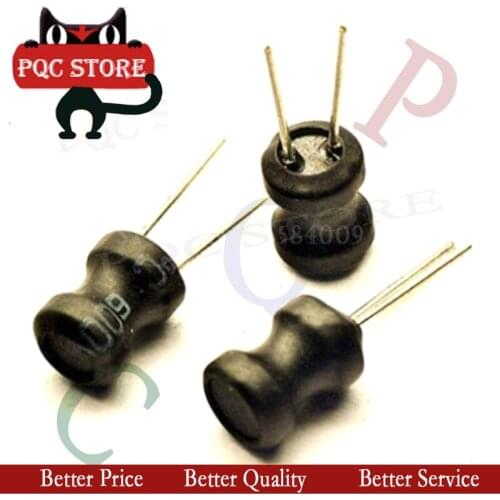 10pcs Unshielded Wirewound DIP power Inductor 0608(6*8mm) 2.2uH 3.3uH 4.7uH 10uH 22uH 33uH 47uH 68uH 100uH I-shaped inductance
