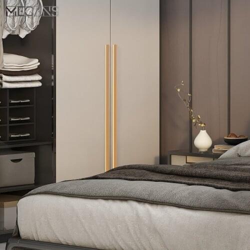 MECANS Furniture Long Handle Cabinet Pull Drawer Handle Kitchen Dresser Knob T Bar Handle Gold Wardrobe Pull Cupboard Pull