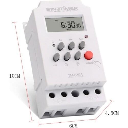 Mini Timer Switch Time Relay 12/24/220V DC Input 7 Days Programmable 24Hours B85C