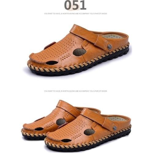 A05-2020 sandals mens soft sole casual shoes trend cross border Handmade Large Mens shoes summer mens sandals