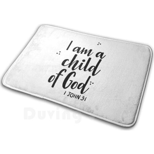 Bible Verse Soft Non-Slip Mat Rug Carpet Cushion Bible God John Child