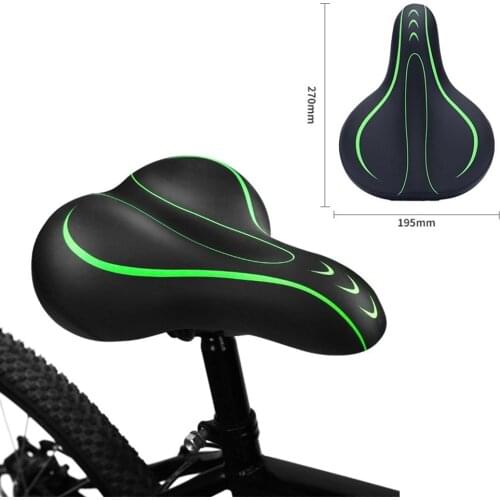 Anti-Slip Bike Saddle Road Seat Steel Rail 27x19.5cm Seats Cushion Pa