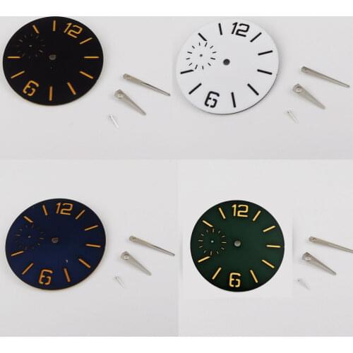 New Sandwich Mechanical Hand Winding Men Nologo Watch Dial Watch Needles for ETA 6497 Movement