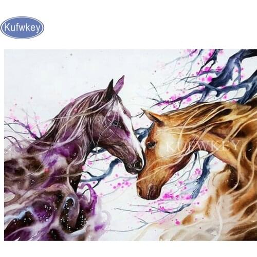 NEW Arrival diamond painting horse love 5d diamond embroidery sale square drill full embroidery custom photos rhinestones decor