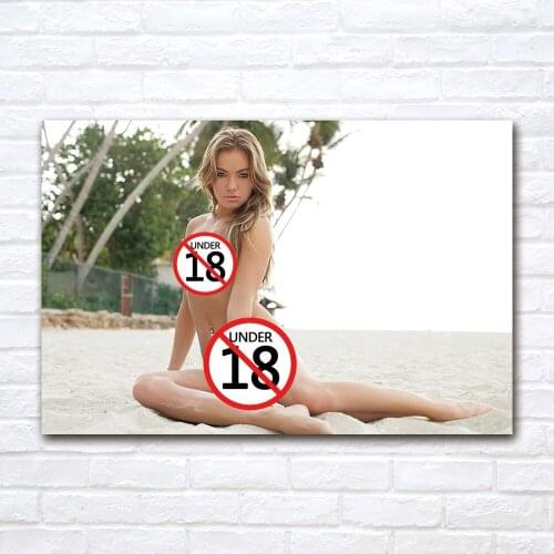 Fashion Poster Print Hot Beauty on the Beach Wall Art Canvas Painting Modern Trendy Pictures for Living Room Home Decor