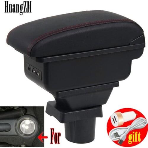 Armrest box For Mitsubishi Attrage Mirage Rotatable Large space Center Centre Console Storage Box with Cup holder ashtray USB in