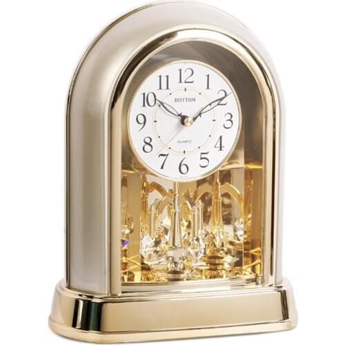 RHYTHM BRAND EUROPEAN CLASSICAL TABLE CLOCK LIVING ROOM OFFICE MUTE MODERN FASHION DESK CLOCK CREATIVE DECORATION 4SG696