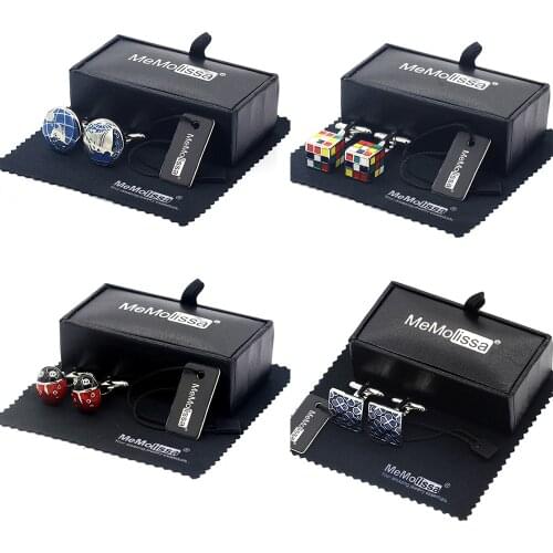 MeMolissa Display Box Cufflinks Classic Letter A Cufflinks Masonic Cufflinks Movement Cufflinks Abotoadura Free Tag & Wipe Cloth
