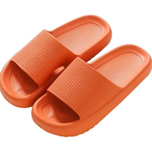 Summer Thick-Soled Beach Slippers Women’s Heightened Softer Outside Slides Lady Home Bathroom Flip Flops Floor Ladies Sliders 40