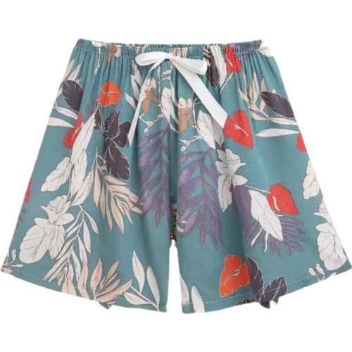 Floral Printed Shorts Men Women Unisex Streetwear Hawaiian Drawstring Elastic Waist Summer Beach Harajuku Casual Loose Bottom