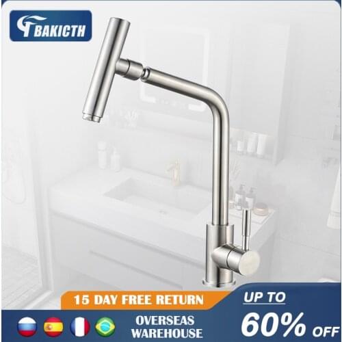 Bakicth Kitchen Faucet Mixer 360 Degree Selection of Faucets Kitchen Faucet Stainless Steel Sink Tap Water Mixer Taps