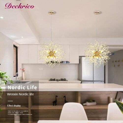 Modern Crystal Chandelier Firework Shape Artistic Pendant Lamp Suitable For Restaurant Party Atmosphere Driver Hanging Ceiling