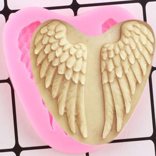 Angel Wing Silicone Mold Cupcake Topper Fondant Cake Decorating Tools Chocolate Gumpaste Molds Candy Clay Mould Polymer Moulds