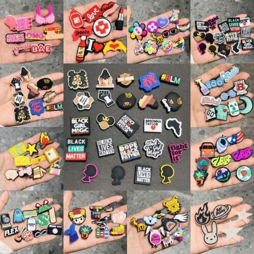 Wholesale 50Pcs love Mix Cartoon Animals PVC Shoe Charms DIY Wristbands Backpack Decoration Accessories Buckle Clog Croc Jibz