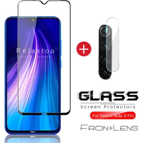 2 in 1 9d screen protector for xiaomi redmi note 8 pro glass camera protective film for redmi note 8 8pro note8 note8pro glass