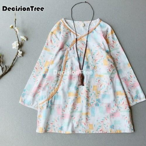2021 print qipao elegant blusa vintage cheongsam top ladies traditional chinese womens shirt chinese style cheongsam blouse