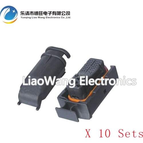 10 Sets 40 Pin automotive connector plastic connector ignition harness connector with terminal DJ7401-1 / 3.5-21 40P