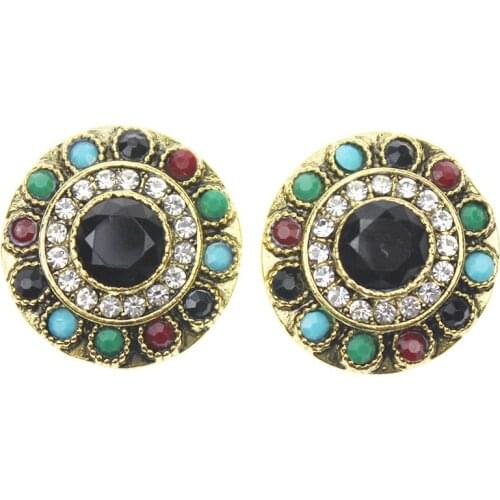 10pcs/lot New Snap Jewelry Rhinestone Flower 18MM Snap Buttons Vintage Alloy Snap fit Snap Bracelet For Women