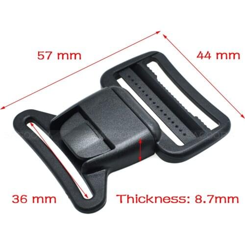 120pcs/pack Pack 1-27/64"(36mm) Webbing Center Release Buckle Plastic for Sports Travel Bags