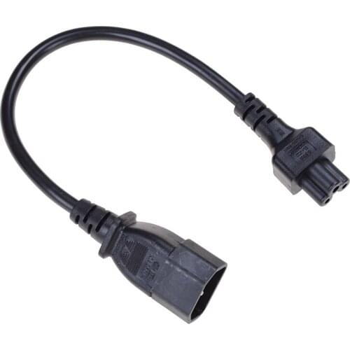 20cm IEC 320 C14 Male Plug to C5 Female Adapter Cable IEC 3 Pin Male to C5 Micky, PDU UPS Power Converter Cord 1pcs