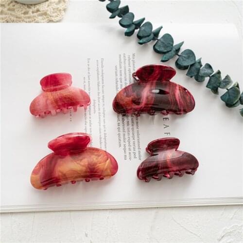 2020 New Hyperbole Big Starry Sky Acrylic Hair Claw Clips Big Size Makeup Hair Styling Barrettes for Women Hair Accessories