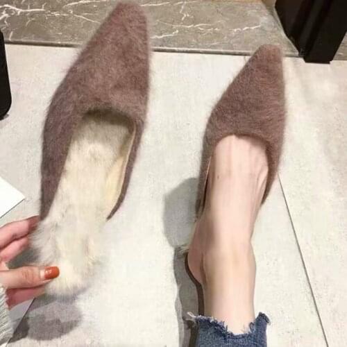 2020 Stylish suede pointed flat comfortable soft slippers luxury shoes women designers Classic High quality shoes woman U24-65