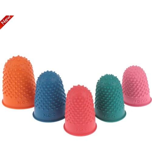 5Pcs Counting Cone Rubber Thimble Protector Sewing Quilter Finger Tip Craft Needlework Sewing Accessories