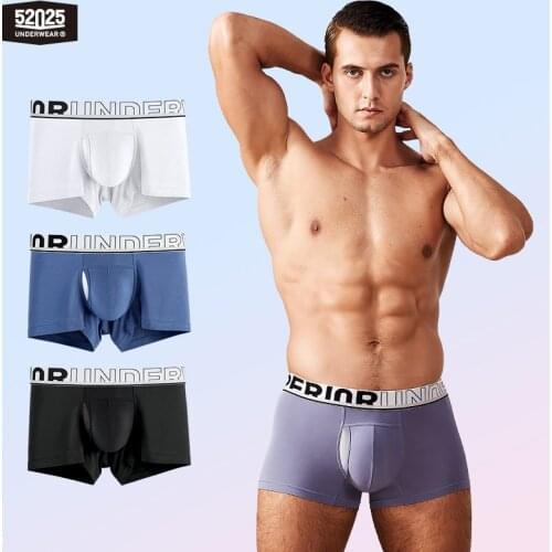 52025 Men Underwear Separation Pouch Boxers Quick-drying Silk Mesh Pouch Underpants Men Comfy Patented Boxers Men Sexy Underwear