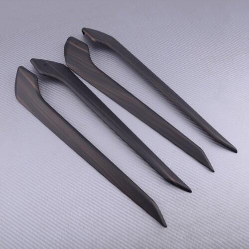 ABS Car Wood Grain Style Interior Door Bowl Upper Strip Trim Moulding Fit For Toyota RAV4 2019 2020