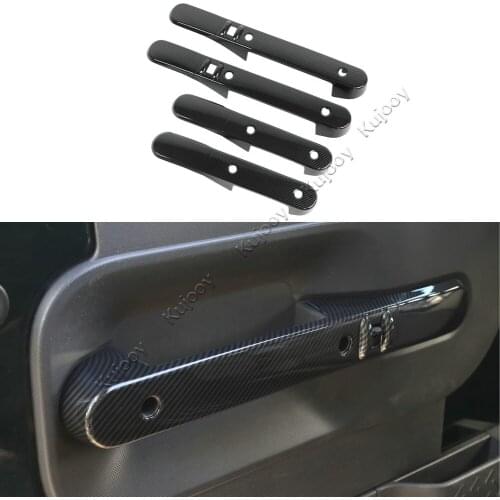 ABS Car Inner Handle Bar Cover Guard Protect Decor for Jeep Wrangler JK 2007-2010 4-Door Car Styling Accessories