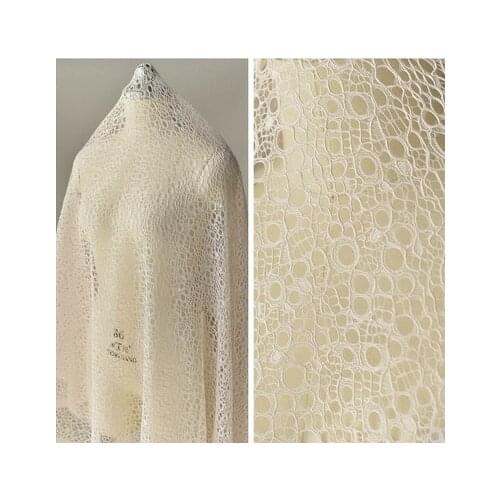 Car Bone overlap openwork Lace Fabric Wedding Dress Fabric Handmade Diy Material Clothing Decoration Accessories Flesh Color