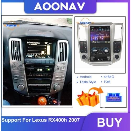 AOONAV Car tesla style vertical screen radio multimedia player For Lexus 400H 2007 car auto stereo GPS navigation head unit