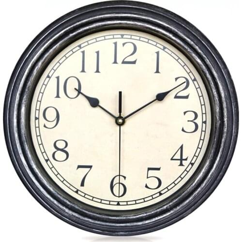 European Style Creative Wall Clock Retro Silent Large Wall Watches Home Decor Living Room Bedroom Wall Clocks Farmhouse Decor