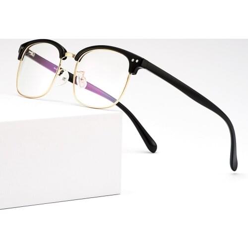 Gmei Optical Retro Classic Plastic Men Glasses Frame Metal Alloy Brand Designer Square Prescription Eyeglasses Frames MD085
