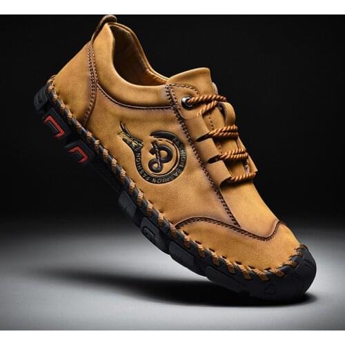 Classic Comfortable Men Casual Shoes Loafers Men Shoes Quality Split Leather Shoes Men Flats Hot Sale Moccasins Shoes Plus Size