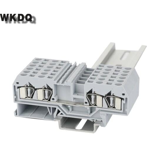 10pcs 281-652 Wire Conductor Din Rail Terminal Blocks 4 Conductors Spring Cage Electrical Connection Connector 26A