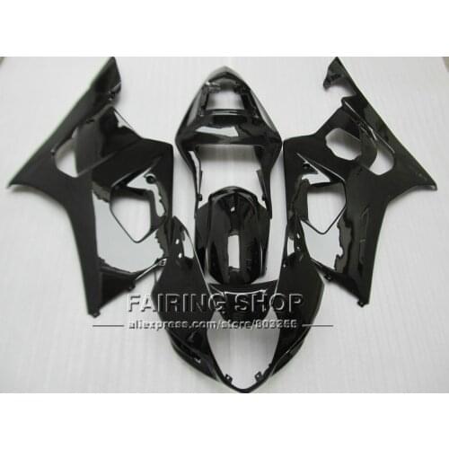 Free customize injection molded fairing kit for Suzuki GSXR1000 03 04 K3 K4 glossy black fairings set GSXR 1000 2003 2004 WT22