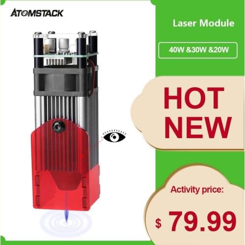ATOMSTACK M50 50W L40 40W/30W/20W 450nm Laser Module Eye Protection Upgraded Fixed-focus Laser Head for ATOMSTACK CNC Laser