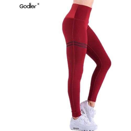 Godier Goild Pattern Print Leggings fitness Leggings For Women Sporting Workout Leggins Elastic Slim Black Blue Red Pants