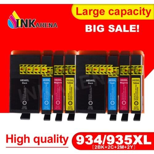 INKARENA 2 Set Ink Cartridges Compatible For HP934 935 For HP 934 XL 935XL Officejet pro 6230 6830 6835 6812 6815 Printer