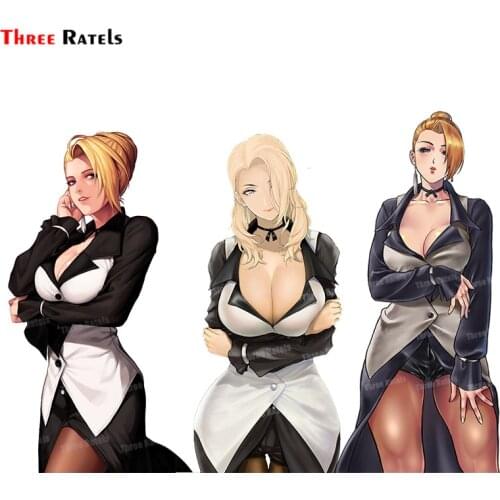 Three Ratels A305 Anime Mature Fighter Personalized Creative Scratch Stickers For Car External Decoration Waterproof Auto Decal