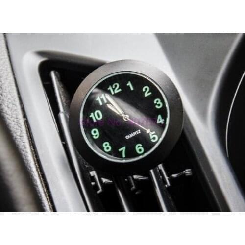 By DHL or Fedex 100pcs Clock for Car Luminous styling Car air Mini Quartz Gauge clip Auto Audi Quattro Clock outlet Vent